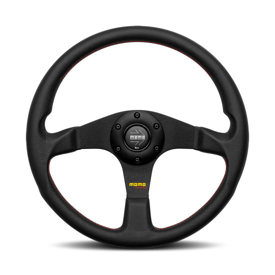 パーツ momo tuner D35 KBA 70116 MOMO Steering Wheel TYP D35/KBA 70116 Black with Red